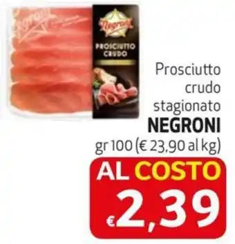 Maxi Family Prosciutto crudo stagionato NEGRONI gr 100 offerta