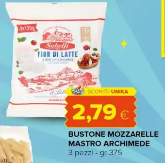 Tigre BUSTONE MOZZARELLE MASTRO ARCHIMEDE 3 pezzi - gr 375 offerta