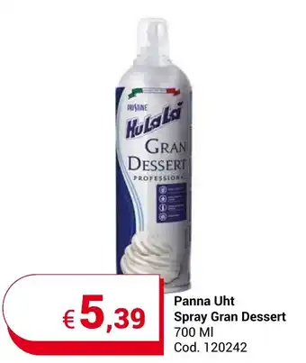 Centro Cash Panna Uht Spray Gran Dessert 700 MI offerta