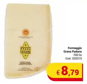 Centro Cash Formaggio Grana Padano 700 gr offerta