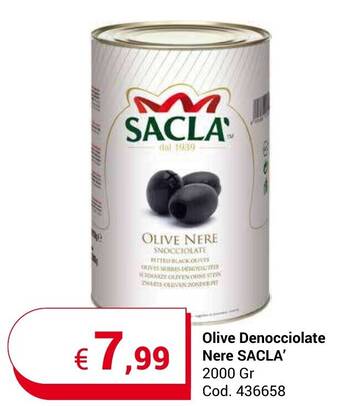 Centro Cash Olive Denocciolate Nere SACLA' 2000 gr offerta