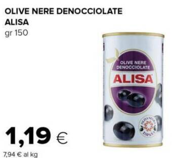 Tigre OLIVE NERE DENOCCIOLATE ALISA 150 gr offerta