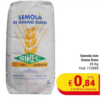 Semola Ism Grano Duro 25 Kg