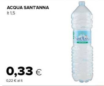 Tigre ACQUA SANT'ANNA 1,5 lt. offerta