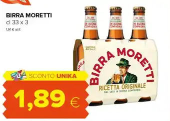Tigre BIRRA MORETTI cl 33 x 3 offerta
