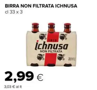 Tigre BIRRA NON FILTRATA ICHNUSA cl 33 x 3 offerta