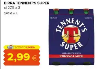 Tigre BIRRA TENNENT'S SUPER cl 27,5 x 3 offerta