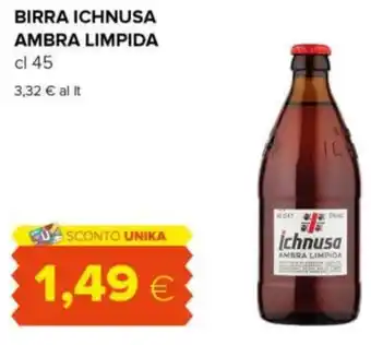 Tigre BIRRA ICHNUSA AMBRA LIMPIDA cl 45 offerta