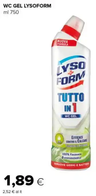 Tigre WC GEL LYSOFORM ml 750 offerta