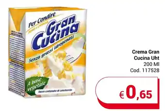 Centro Cash Crema Gran Cucina Uht 200 MI offerta