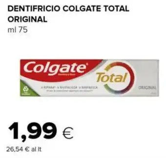Tigre DENTIFRICIO COLGATE TOTAL ORIGINAL ml 75 offerta
