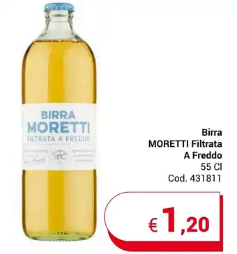 Centro Cash Birra MORETTI Filtrata A Freddo 55 CI offerta