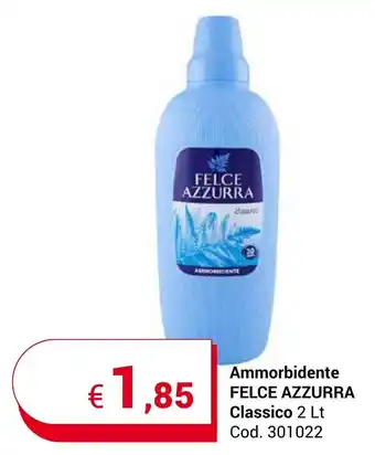 Centro Cash Ammorbidente FELCE AZZURRA Classico 2 Lt offerta