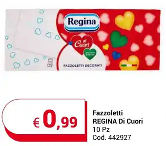 Centro Cash Fazzoletti REGINA Di Cuori 10 Pz offerta