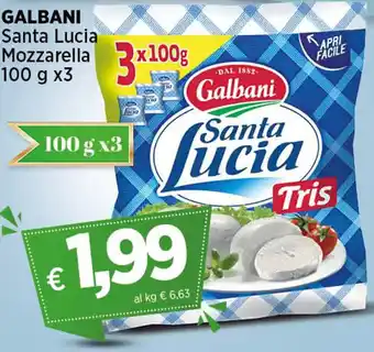 In Coop GALBANI Santa Lucia Mozzarella 100 g x3 offerta