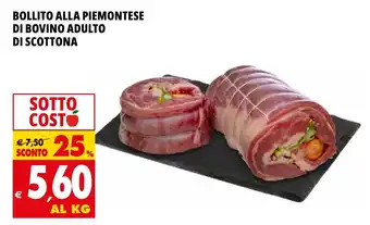 Tigros BOLLITO ALLA PIEMONTESE DI BOVINO ADULTO DI SCOTTONA offerta
