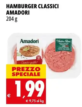 Tigros HAMBURGER CLASSICI AMADORI 204 g offerta