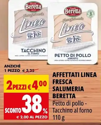Tigros AFFETTATI LINEA Fresca SALUMERIA BERETTA 110 g offerta