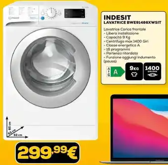 Euronics INDESIT LAVATRICE BWE91486XWSIT offerta