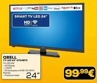 Euronics QBELL TV LED 24" QT24B73 offerta