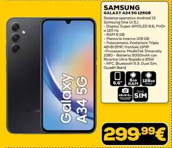 Euronics SAMSUNG GALAXY A34 5G 128GB offerta