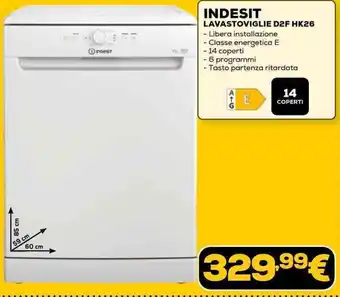 Euronics INDESIT LAVASTOVIGLIE D2F HK26 offerta