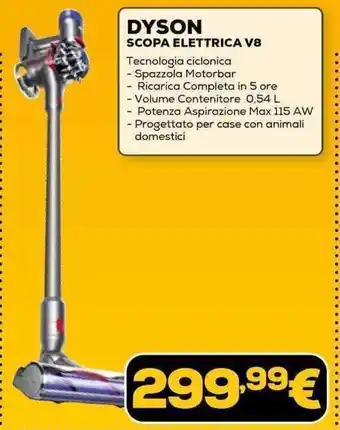 Euronics DYSON SCOPA ELETTRICA V8 offerta