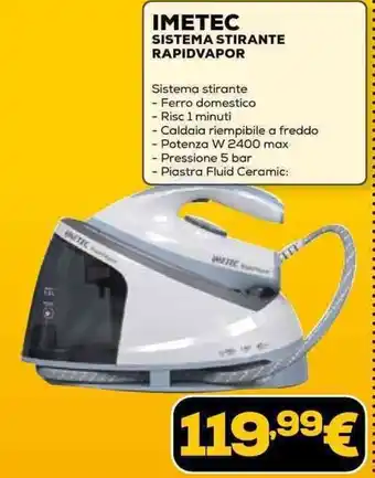 Euronics IMETEC SISTEMA STIRANTE RAPIDVAPOR offerta