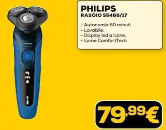Euronics PHILIPS RASOIO S5466/17 offerta