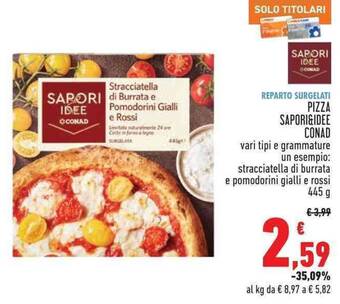 Conad City PIZZA SAPORI&IDEE CONAD 455g offerta