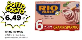 Oasi TONNO RIO MARE gr 100 x 6 offerta