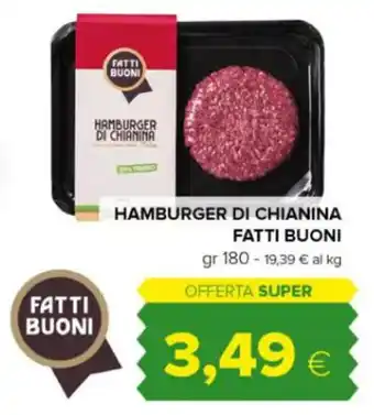 Oasi HAMBURGER DI CHIANINA FATTI BUONI gr 180 offerta