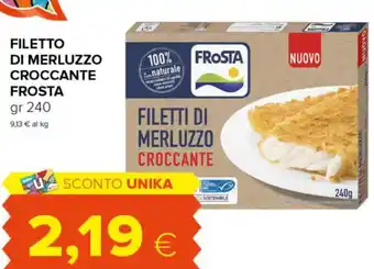 Oasi FILETTO DI MERLUZZO CROCCANTE FROSTA gr 240 offerta