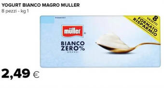 Oasi YOGURT BIANCO MAGRO MULLER 8 pezzi - kg 1 offerta