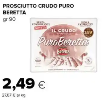 Oasi PROSCIUTTO CRUDO PURO BERETTA gr 90 offerta