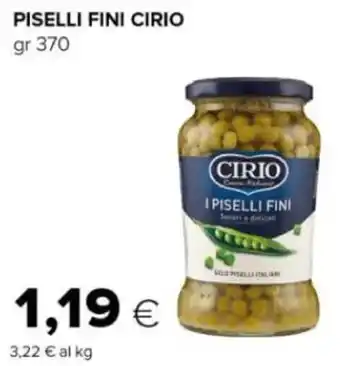 Oasi PISELLI FINI CIRIO gr 370 offerta