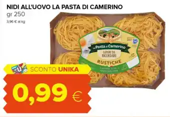 Oasi NIDI ALL'UOVO LA PASTA DI CAMERINO gr 250 offerta