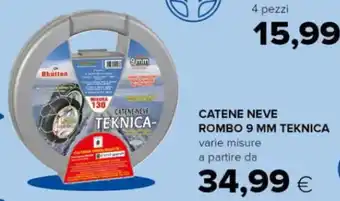 CATENE NEVE ROMBO 9 MM TEKNICA varie misure a partire da