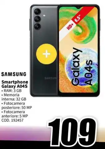 MediaWorld SAMSUNG Smartphone Galaxy A04S offerta