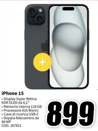 MediaWorld iPhone 15 offerta