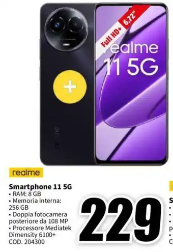 MediaWorld realme Smartphone 11 5G offerta