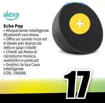 MediaWorld alexa Echo Pop offerta