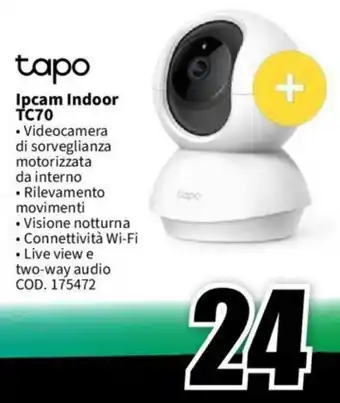 MediaWorld tapo Ipcam Indoor TC70 offerta