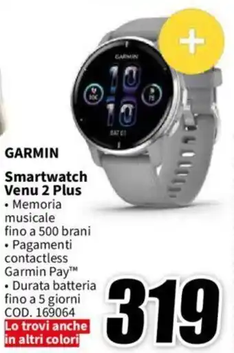 MediaWorld GARMIN Smartwatch Venu 2 Plus offerta