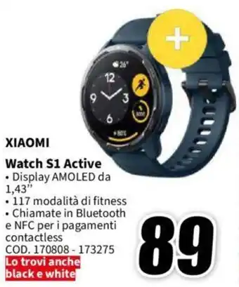 MediaWorld XIAOMI Watch S1 Active offerta