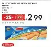 Bennet Bennet Bastoncini I Merluzzo Surgelati offerta