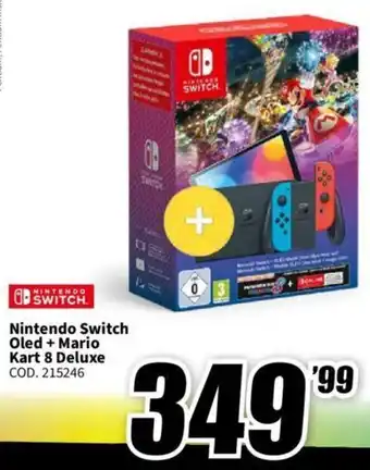 MediaWorld Nintendo Switch Oled + Mario Kart 8 Deluxe COD. 215246 offerta