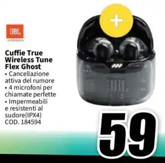 MediaWorld Cuffie True Wireless Tune Flex Ghost offerta