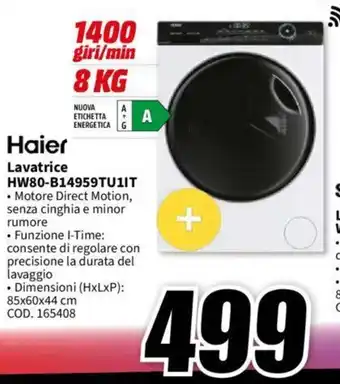 MediaWorld Haier Lavatrice HW80-B14959TU1IT offerta