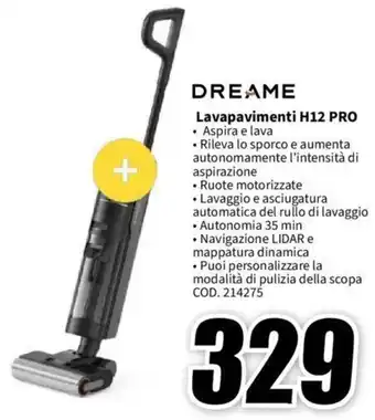 MediaWorld DREAME Lavapavimenti H12 PRO offerta